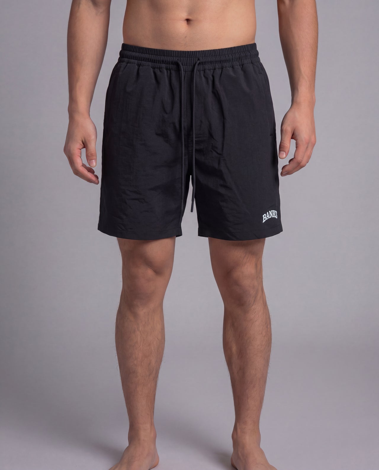 College Swim Shorts Black