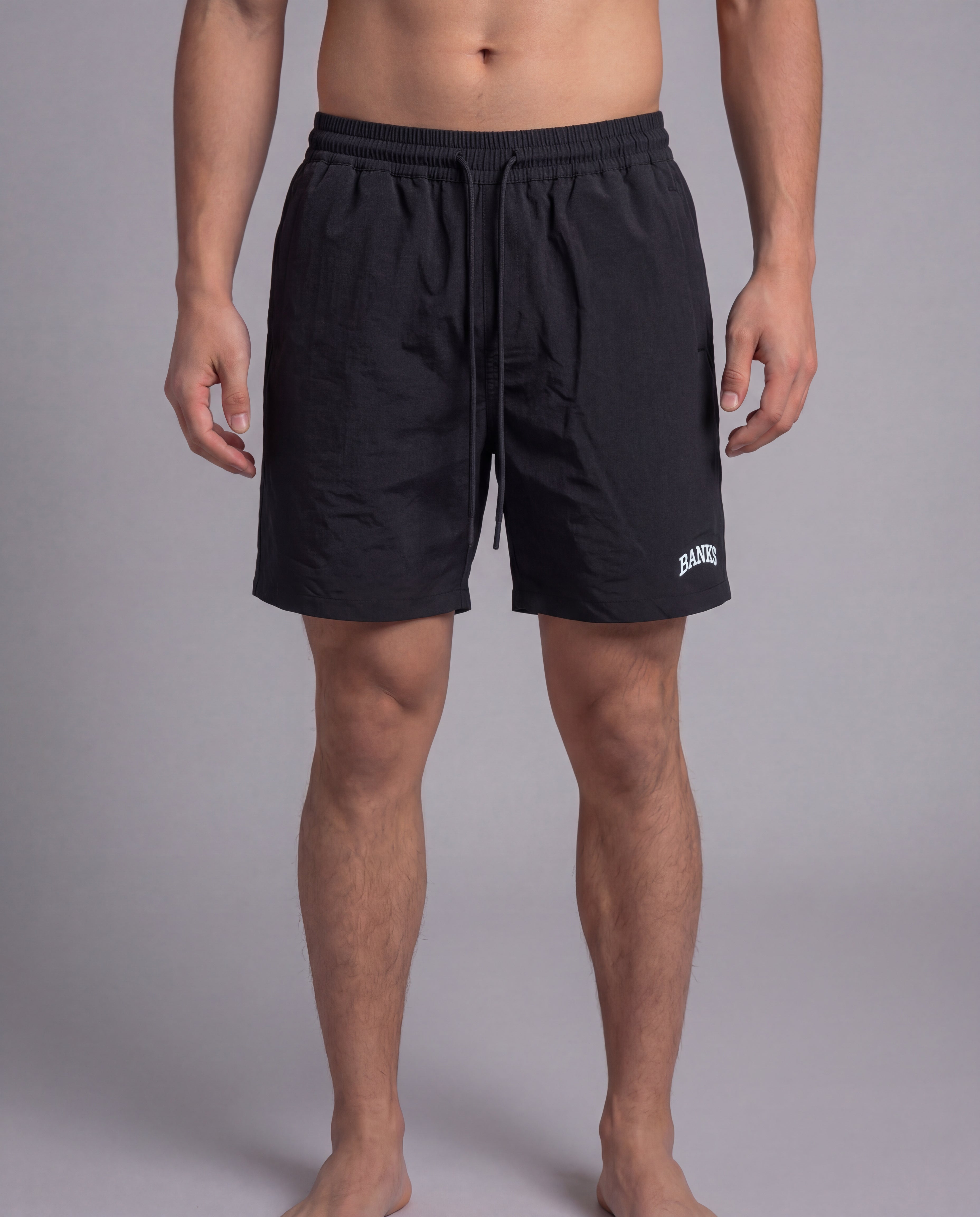 College Swim Shorts Black